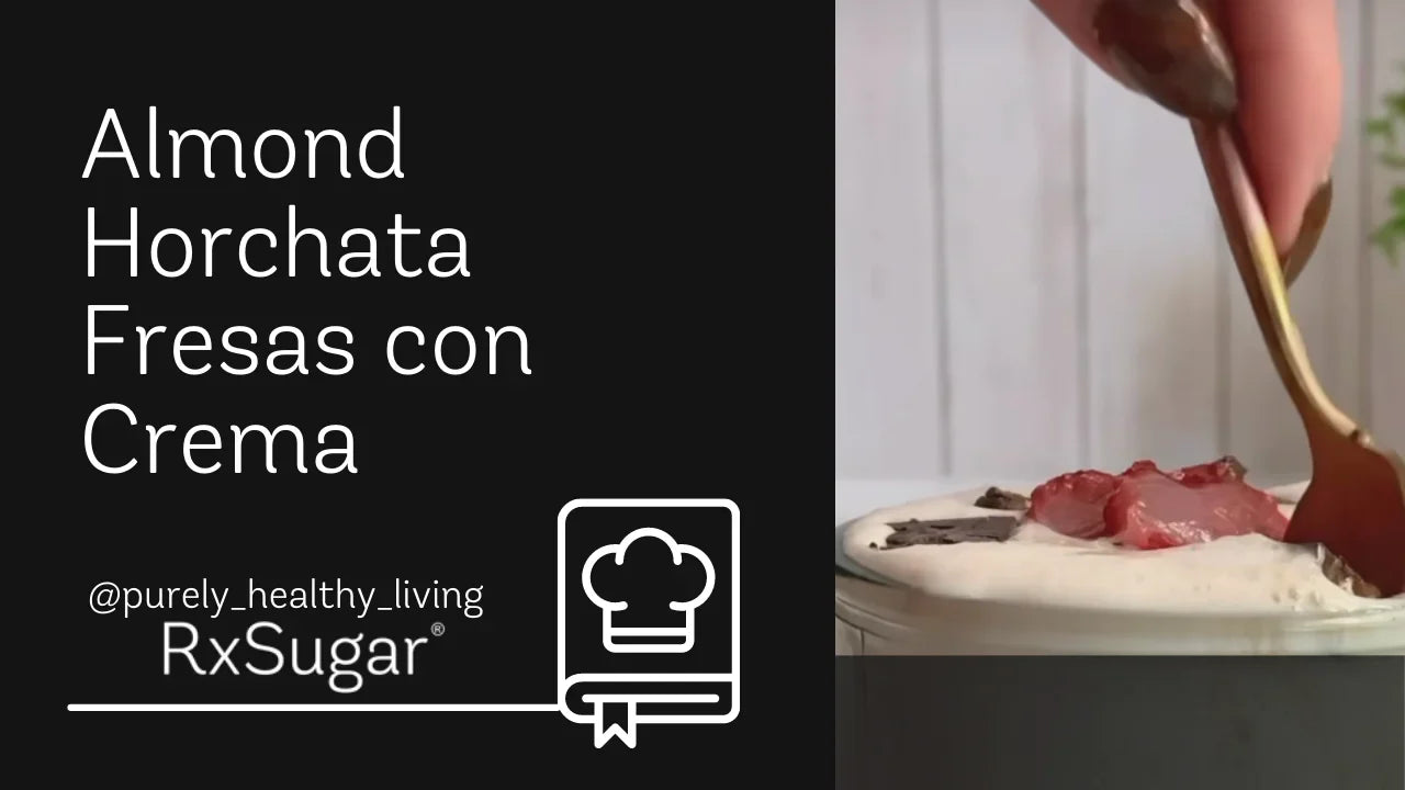 Almond Horchata Fresas con Crema by @purely_healthy_living on Instagram