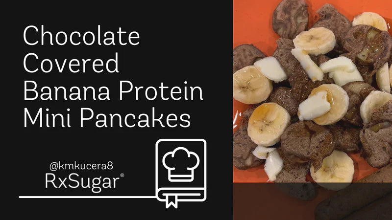 Chocolate Covered Banana Protein Mini Pancakes by @kmkucera8 on Instagram