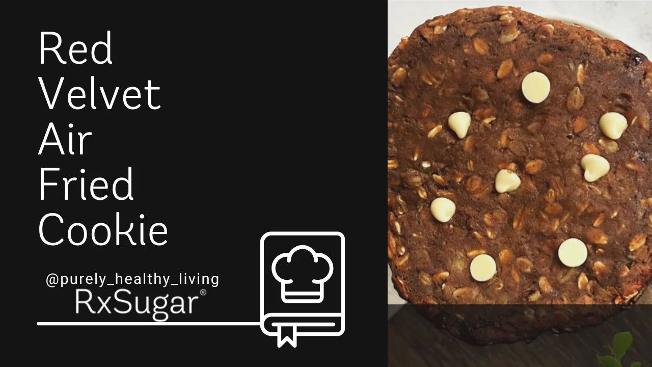 Red Velvet Latte Air Fried Cookie by @ purely_healthy_living on Instagram