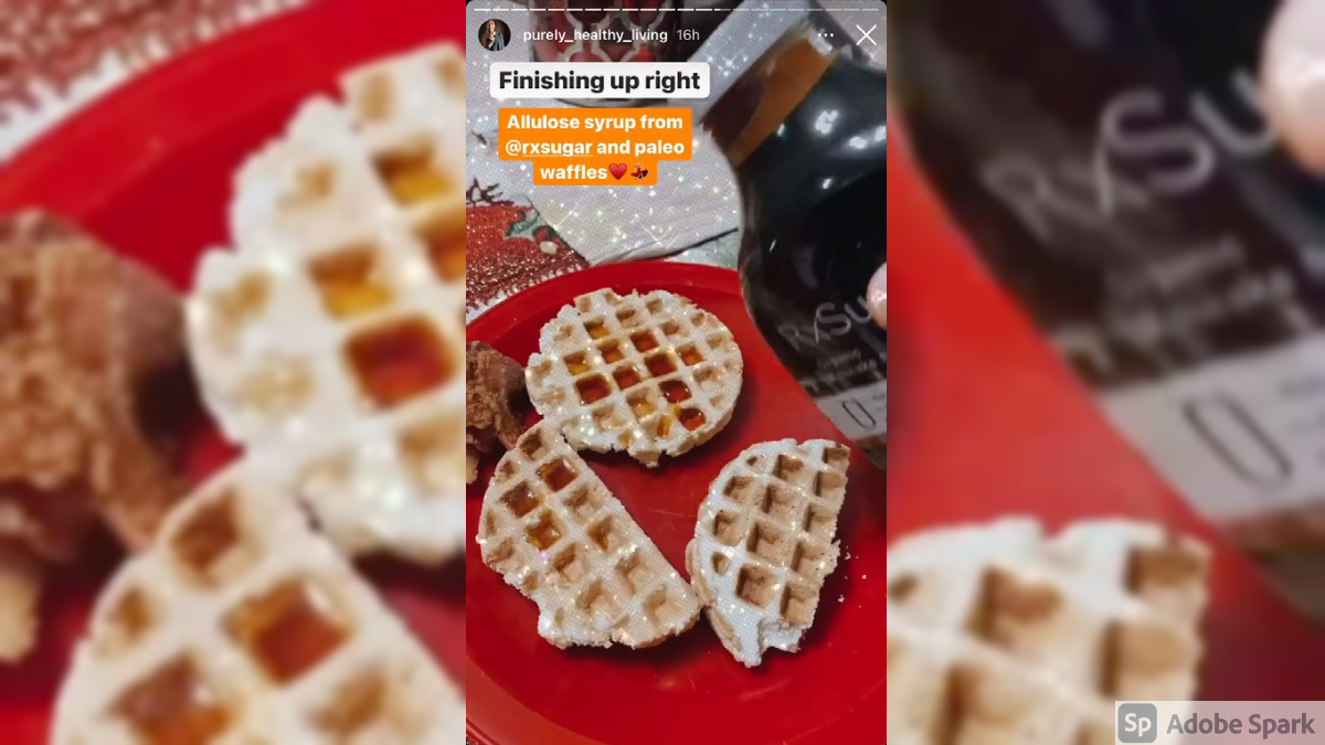 Purely Healthy Living - Paleo Waffles Using RxSugar Organic Pancake Syrup
