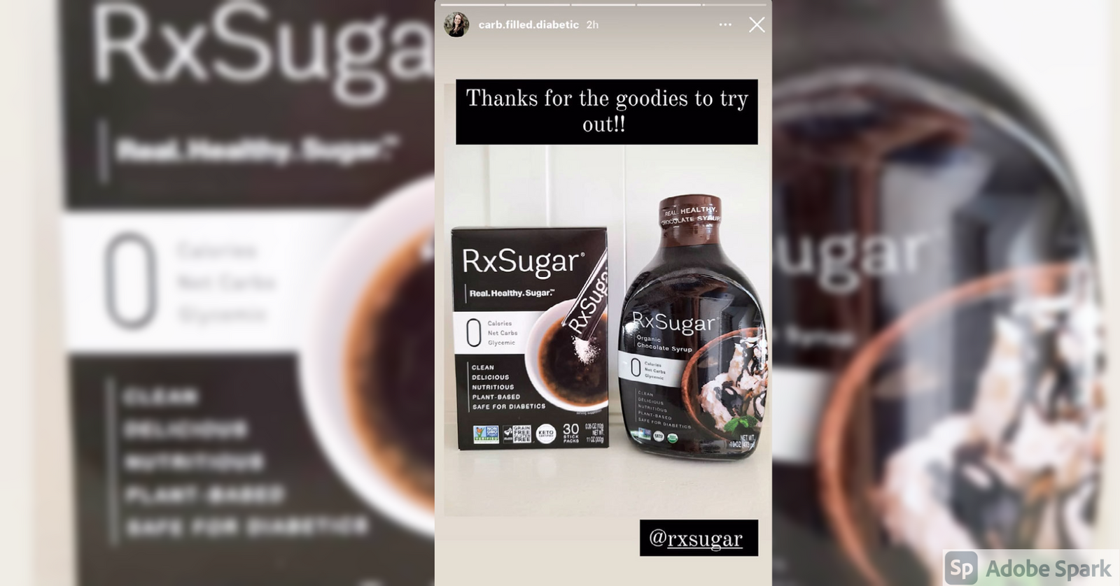 Carb Filled Diabetic Loving The RxSugar Organic Chocolate Syrup