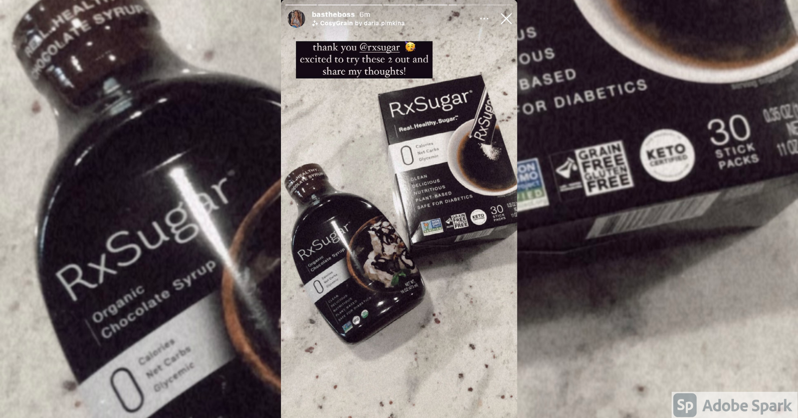 BassTheBoss Loving Her Package From RxSugar - Organic Chocolate Syrup & Sugar Stick Pack