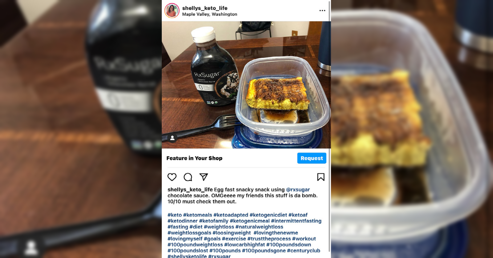 Shelly's Keto Life Loving Her RxSugar Organic Chocolate Syrup!