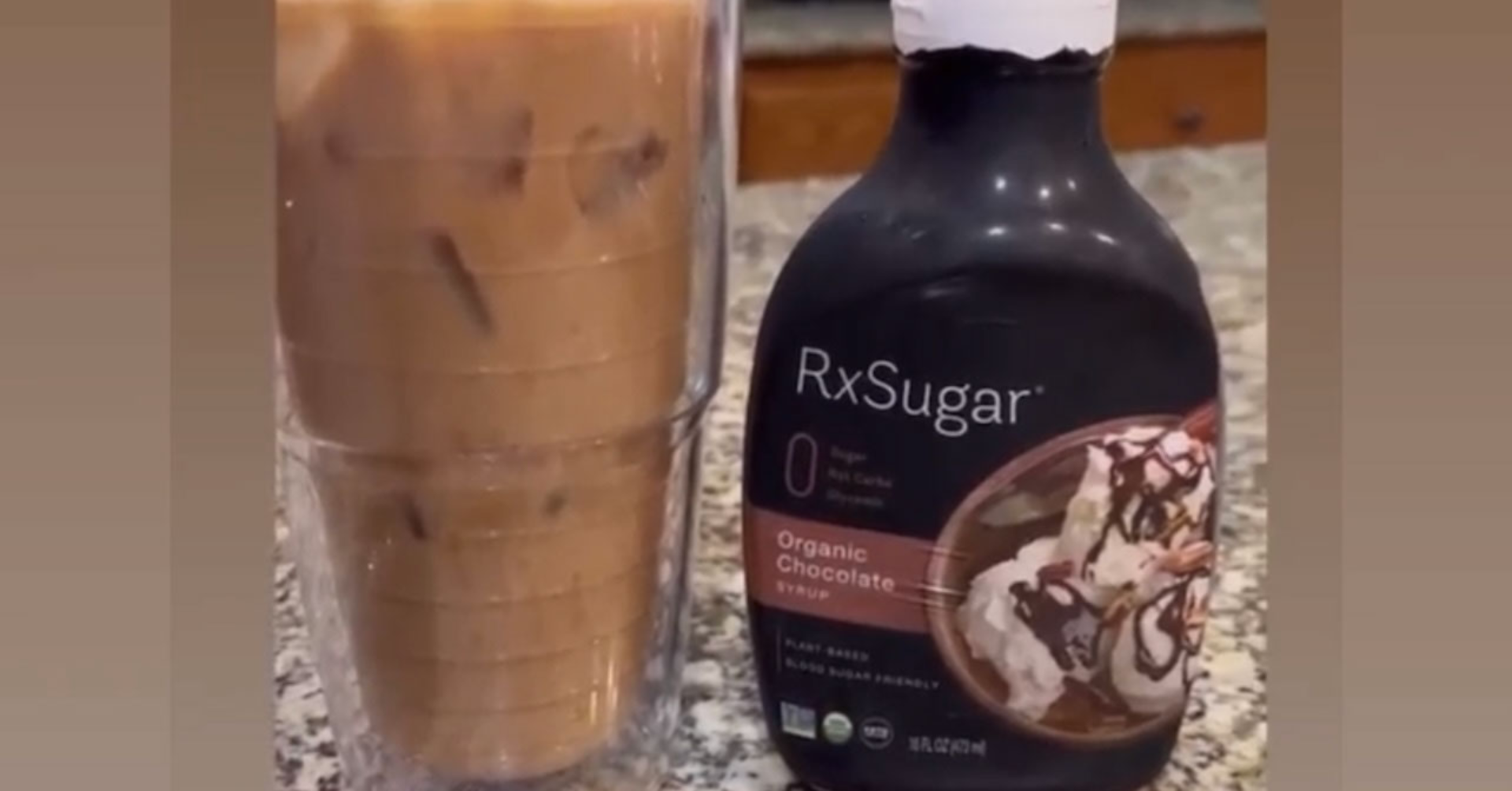 Keto Carnimommy Loving Her RxSugar Chocolate Syrup In Her Peppermint Mocha!