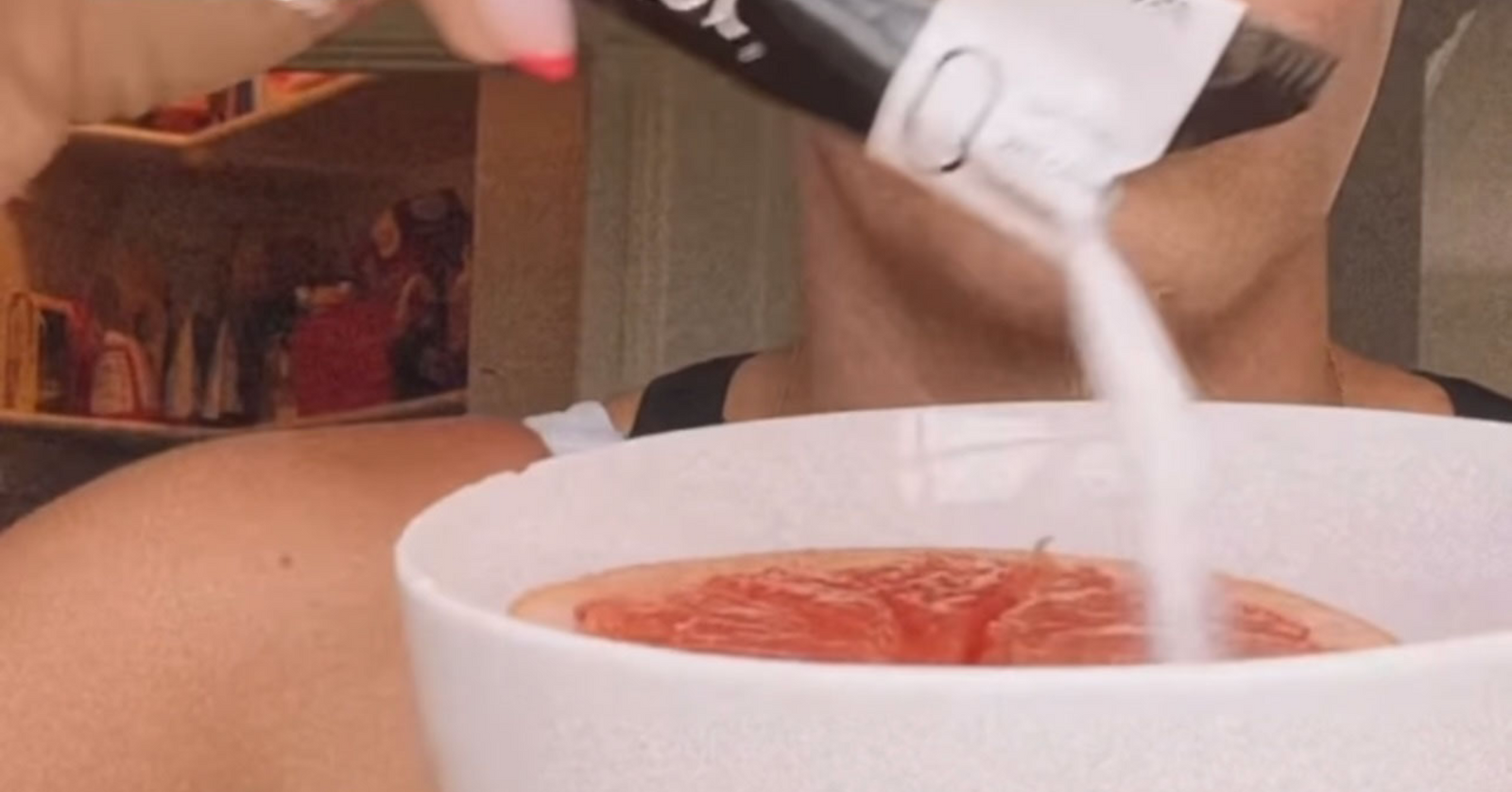 Flawless In Five Using Her RxSugar Stick Pack On Her Grapefruit