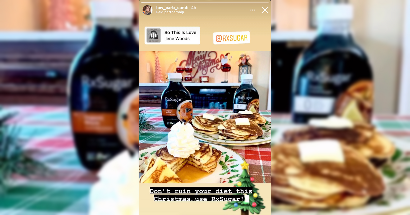 Low Carb Candi Loving Her RxSugar Maple Syrup On Her Pancake Stack