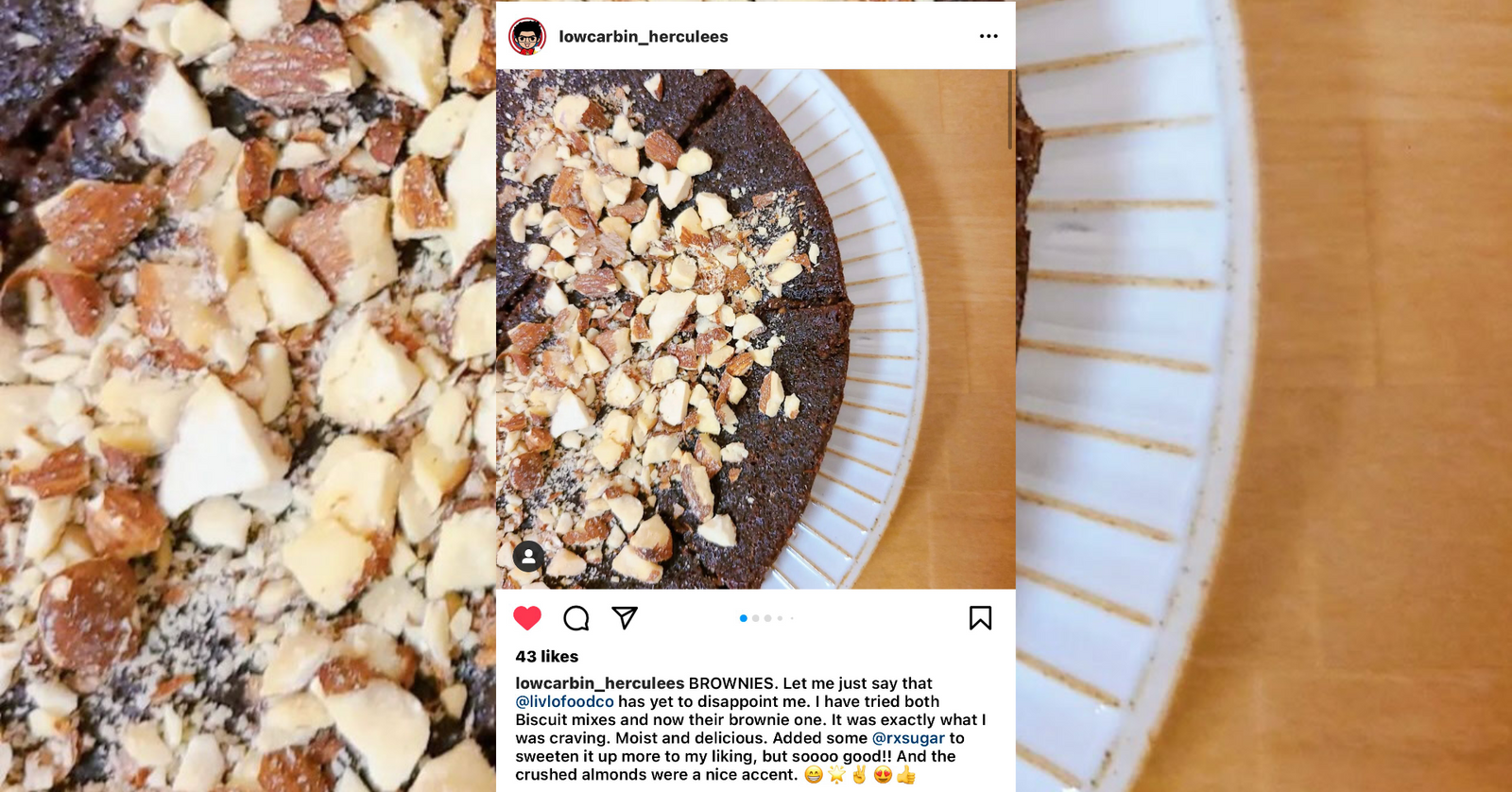 Low Carbin' Herculees Brownies Using RxSugar