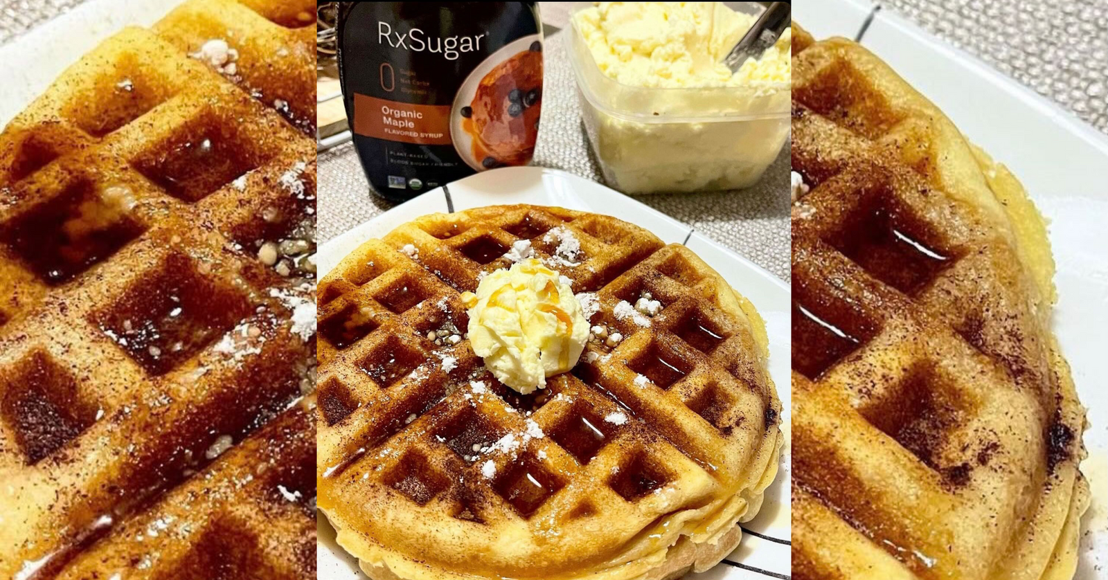 Melson Keto Using Her RxSugar Organic Maple Syrup On Her Morning Waffles!