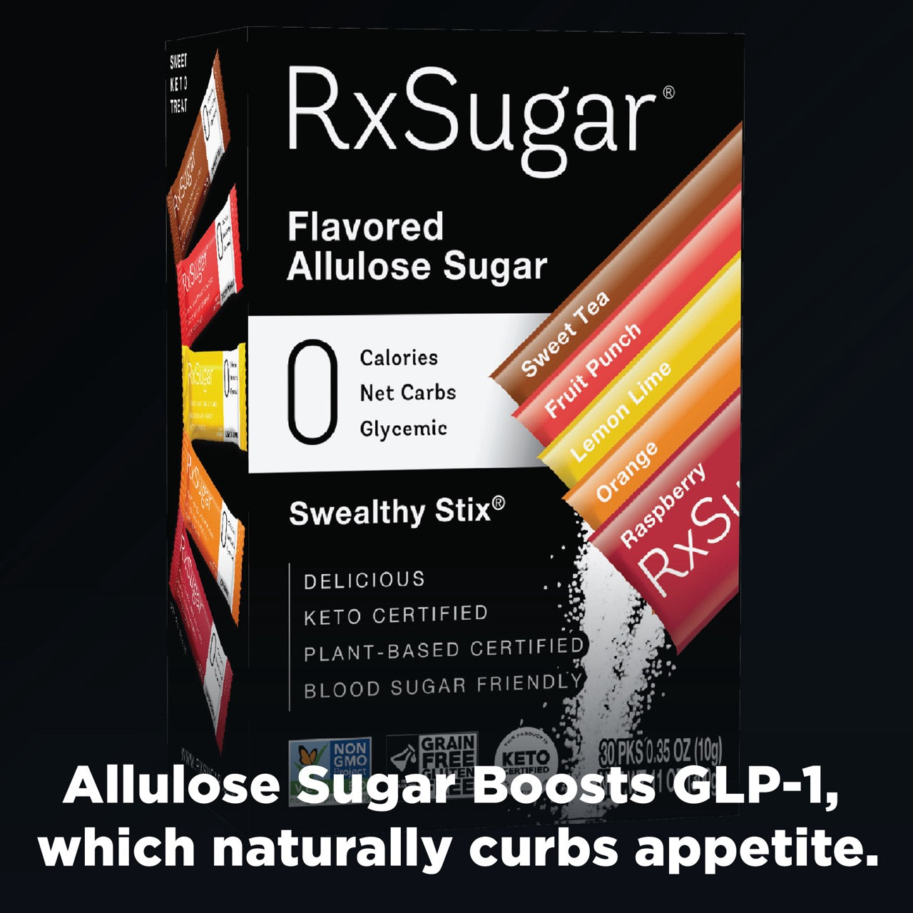 RxSugar Swealthy Stix Front of Package