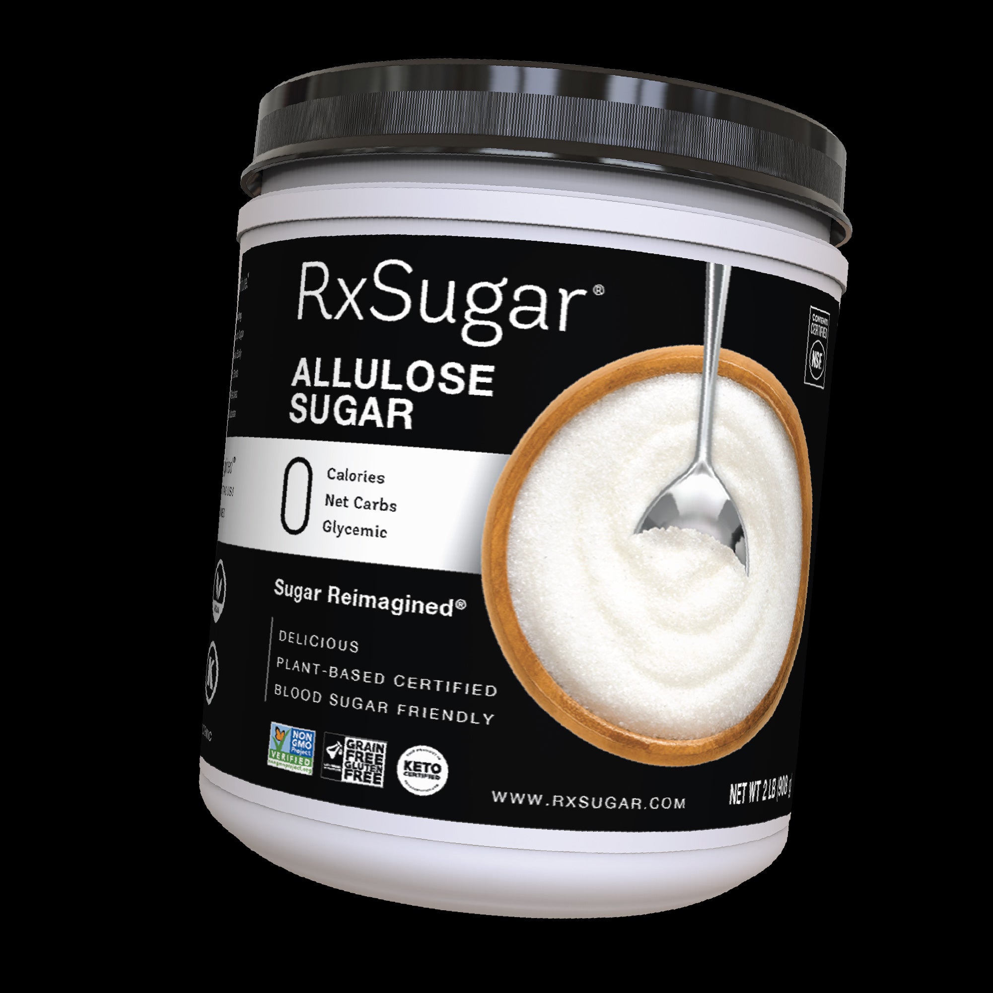 RxSugar canister 1 pound of allulose container